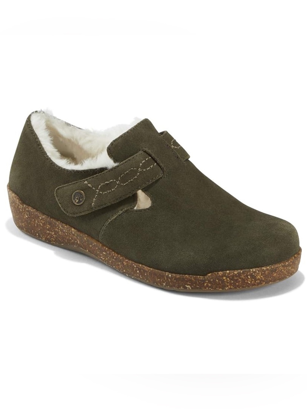 Earth Origins Aurora Jade Faux-fur lined Suede Clogs